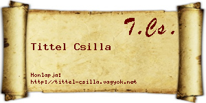Tittel Csilla névjegykártya