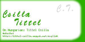 csilla tittel business card